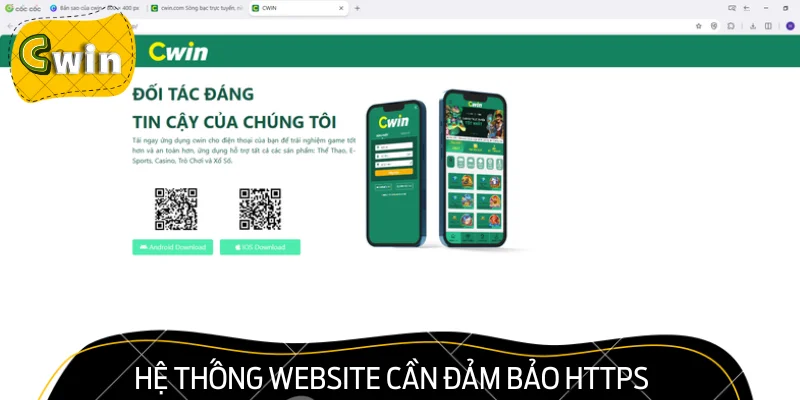 Hệ thống website cần đảm bảo https