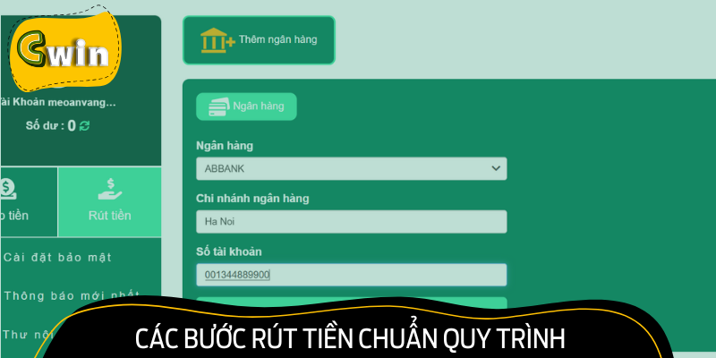 Hướng dẫn rút tiền thông qua 4 bước cơ bản